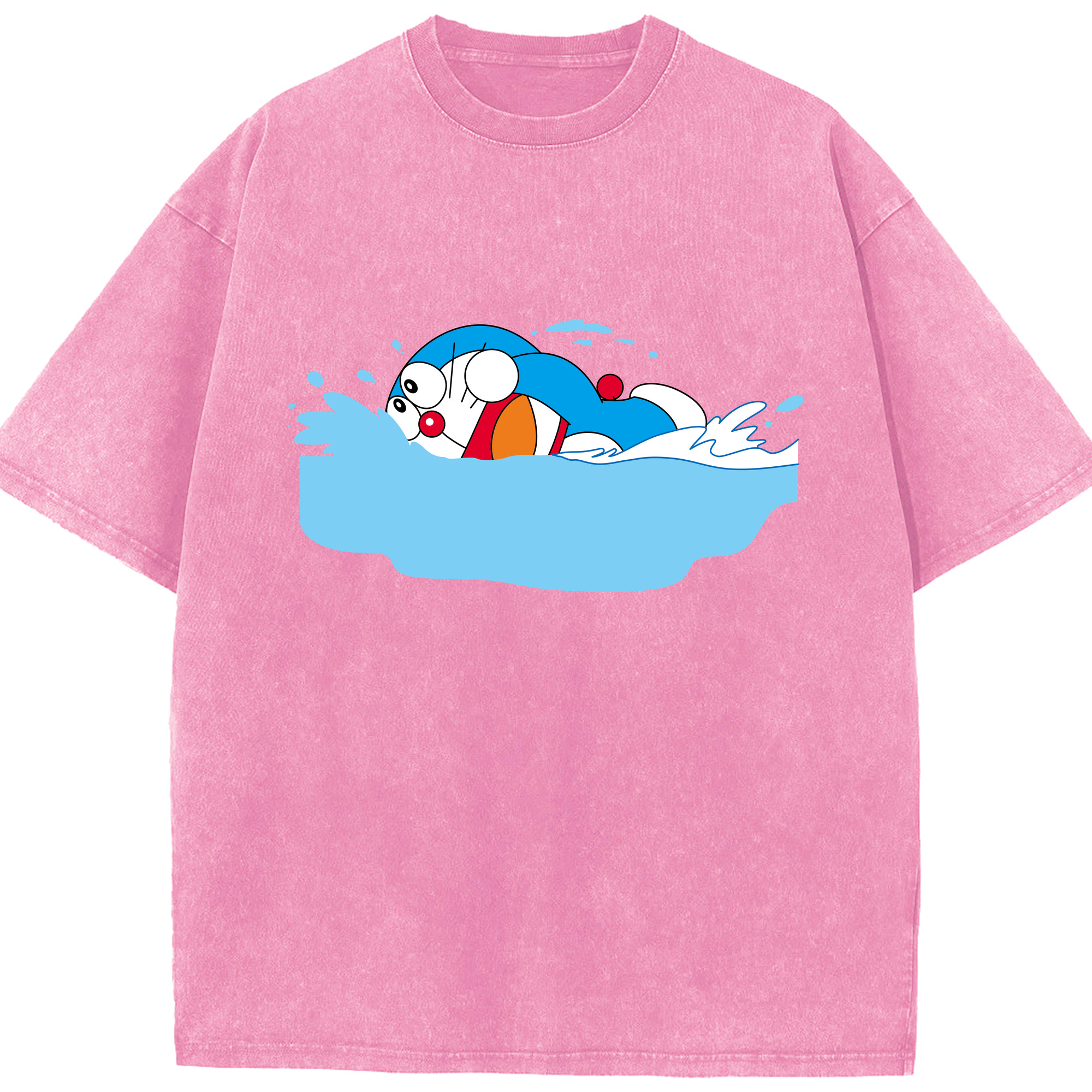 （画像用） ドラえもん Doraemon 綿100% ヴィンテージ風 半袖Tシャツ（フロントプリント）